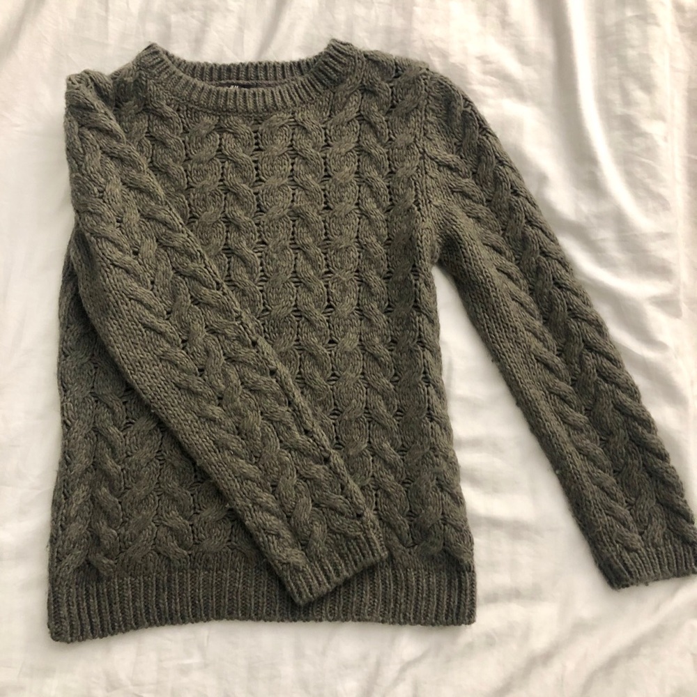 Olive green knit sweater